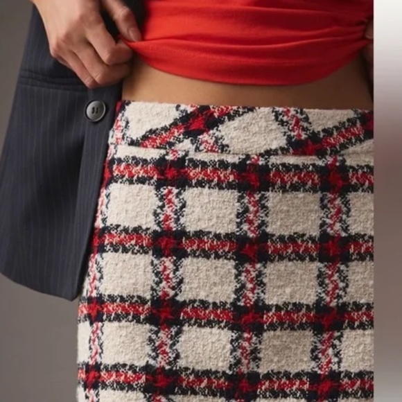 NEW Endless Rose Plaid tweed skirt,XS, GD1179 - Picture 3 of 4